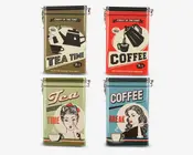 Kaffedåse retro ass H.18 cm 