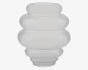 Vase M/Ringe Hvid H.25cm