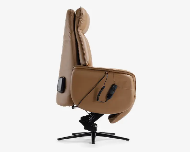 Stol m/indbygget skammel og løftefunktion