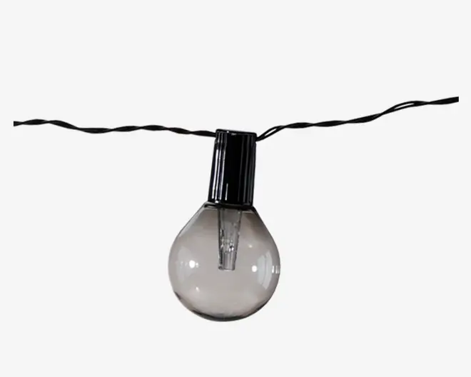 Solcelle lyskæde grå 20 LED