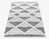 Tæppe Pisa mørk grå/hvid 160 x 200 cm