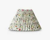 Plisséskærm Blomster Grøn 17 cm