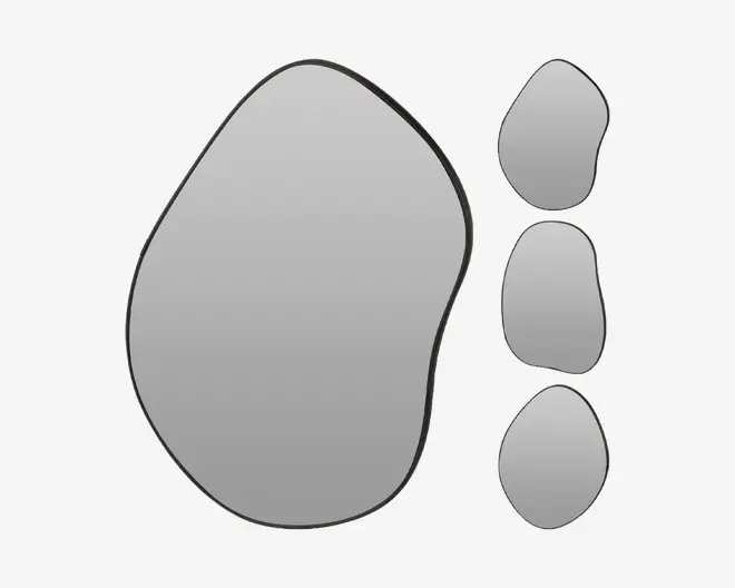 Spejl Sort H.40 x B.30 cm