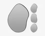 Spejl Sort H.40 x B.30 cm