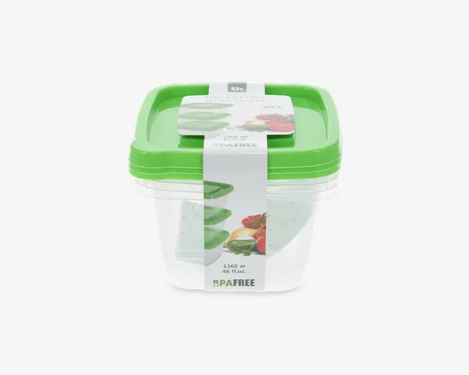 Opbevaringsboks Grønt Sæt 3 stk.