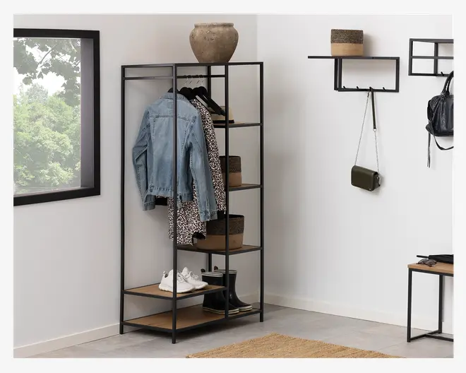 Tøjstativ Seaford med 5 hylder