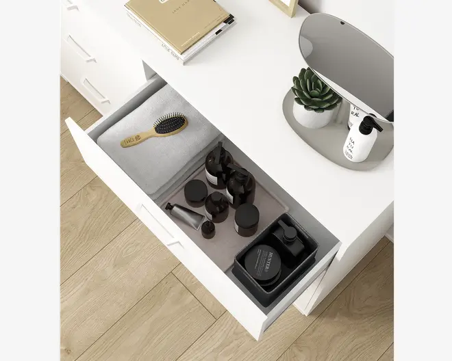 Kommode Sofia hvid med 6 skuffer