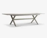 Havebord alu med udtræk Cremefarvet