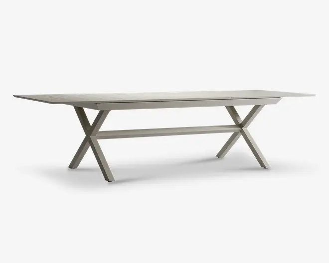 Havebord alu med udtræk Cremefarvet