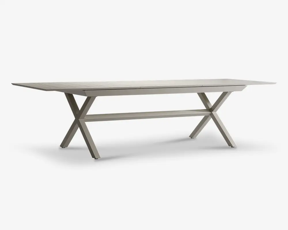 Havebord alu med udtræk Cremefarvet