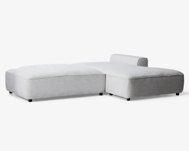 Sovesofa med open end og chaiselong højre