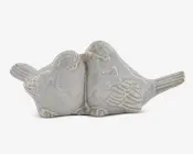 Keramik kærestefugle H.9 cm 
