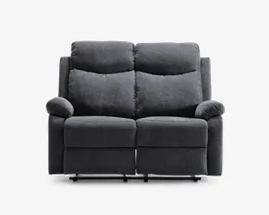 2P. RECL.SOFA GRÅ STOF L. 132