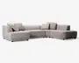 Sofa U-shape Taupe højrevendt