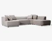 Sofa U-shape Taupe højrevendt