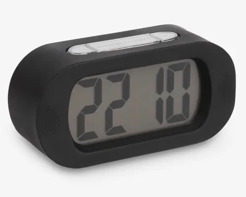 Vækkeur silikone sort H.7 cm