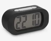 Vækkeur silikone sort H.7 cm 