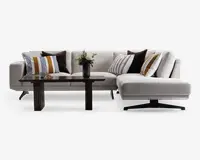 Sofa m. Åben Afslutning Beige Højrevendt