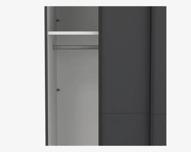 Garderobeskab Case grå B. 119 x H. 221 cm