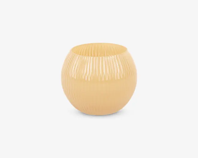 Fyrfadsstage votive ribbed small glas Ø.9 cm 