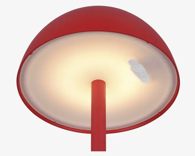 Bordlampe Ricardo rød H.30 cm 