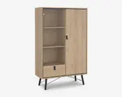 Vitrine Ry B. 102 cm eg/sort