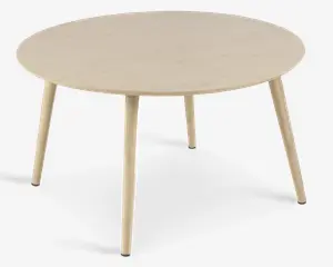 Sofabord rundt massiv bambus
