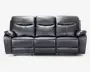 Sofa 3 pers med recliner sort