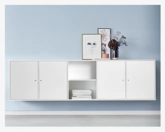 Reol Mistral 5 Sekt. m/4 Døre Hvid