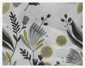 Servietter brun blomster 33x33 cm