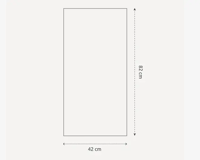 Spejl slim sort træ 40x80 cm