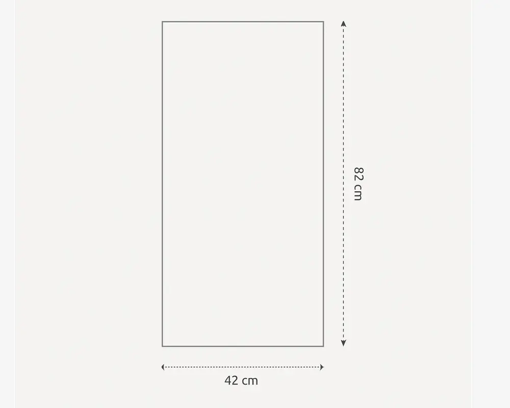 Spejl slim sort træ 40x80 cm 