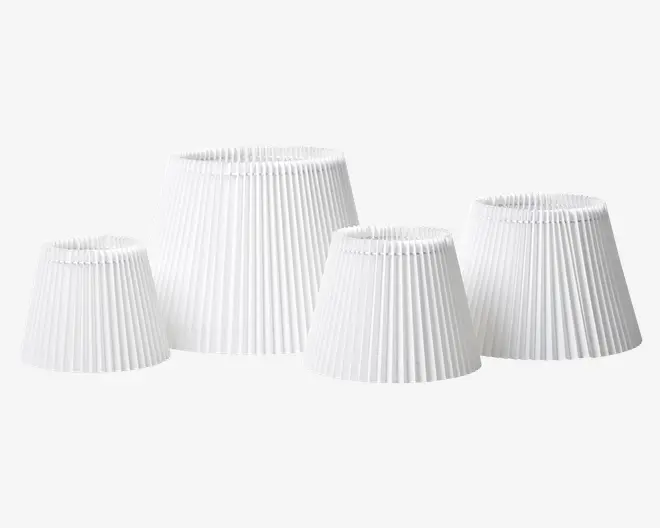 Skærm Emma Villa hvid H.18 cm 