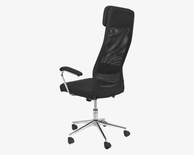 Kontorstol Sort Mesh/Krom Fod