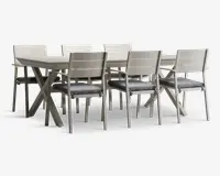 Havestol creme aluminium m/hynde