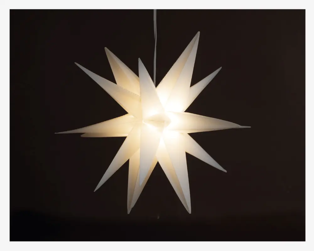 LED Stjerne 3D Hvid Ø.25cm