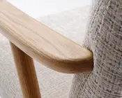 Loungestol Auckland eg/beige stof