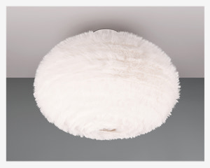 Loftlampe Furry Hvid Ø.50 cm 