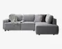 Sovesofa open end højre grå/beige