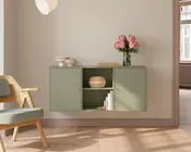 Reol Mistral 3 sekt. m/2 døre oliven