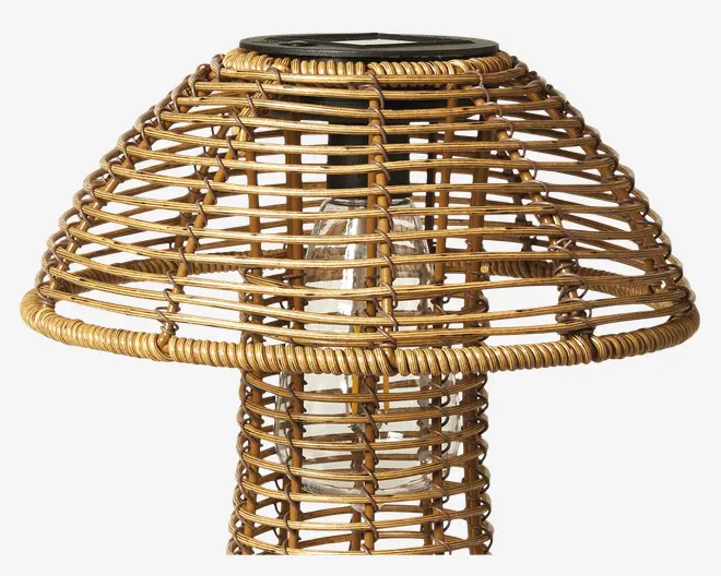 Solcelle svamp lanterne brun H.30,5 cm 