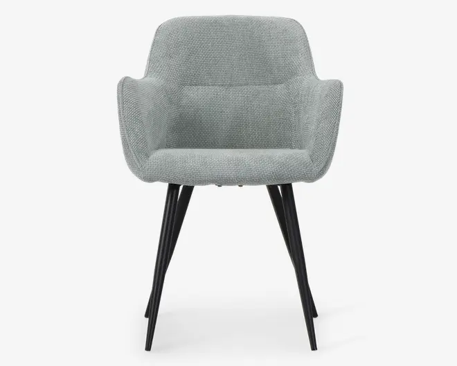 Spisebordsstol med armlæn i lysegrøn