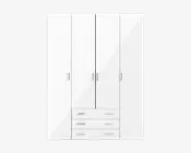 Garderobeskab Space m. 4 låger og 3 Skuffer