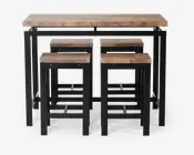 Barsæt bord + 4 barskamler