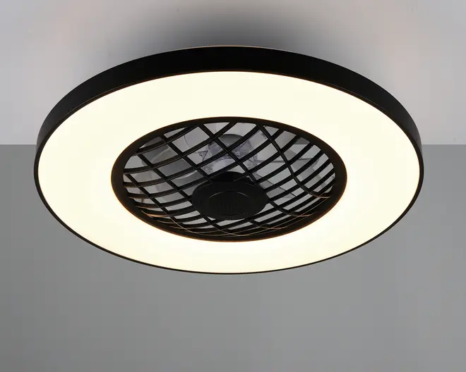 Loftlampe med ventilator og farveskift