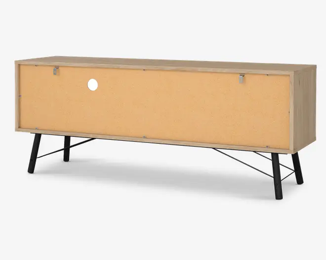 Tv-bord Ry lys eg/sort