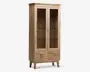 Vitrine i hvidolieret eg B. 94 cm