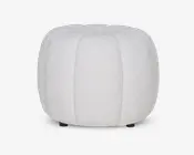 Puf hvid boucle stof