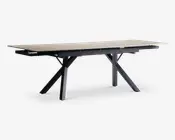 Spisebord i travertin farvet keramik