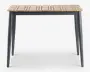 Havebord teak/aluminium 100x100 cm
